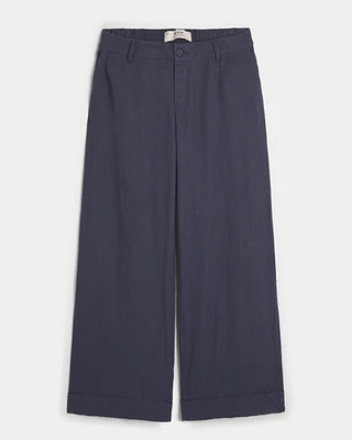 Low-Rise Wide-Leg Pants