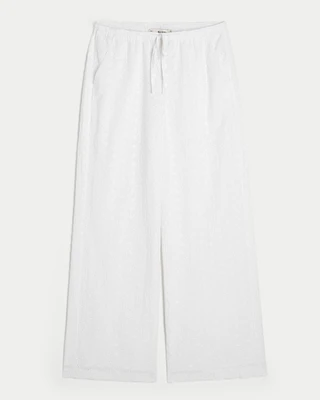 Eyelet Pull-On Baggy Pants