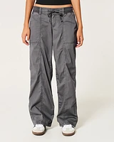 Ultra Low-Rise Poplin Baggy Pants