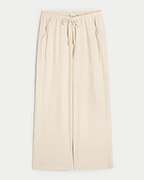 Adjustable-Rise Wide-Leg Pull-On Pants