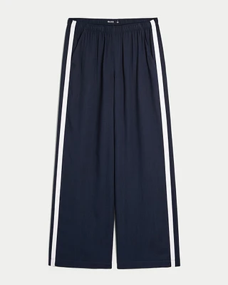 Striped Baggy Pull-On Pants
