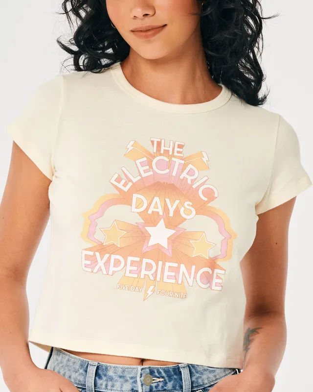 Hollister Relaxed Sunrise Solstice Graphic Baby Tee