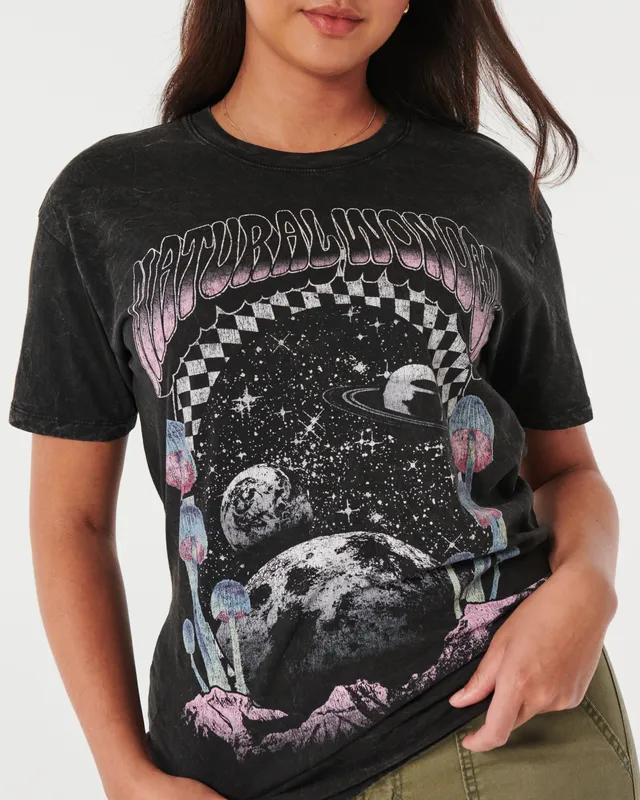 Hollister Oversized Lake Tahoe Print Graphic Tee