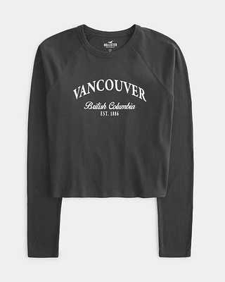 Relaxed Long-Sleeve Vancouver Graphic Baby Tee