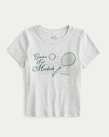 Game Set Match Tennis Graphic Ribbed Baby Tee