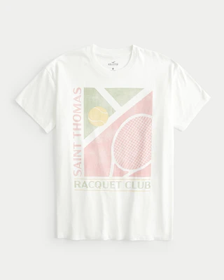 Oversized Saint Thomas Racquet Club Graphic Tee