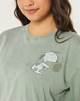 Oversized Peanuts Tennis Graphic Tee