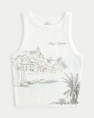 Ribbed Ibiza España Graphic Tank