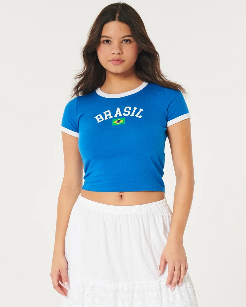 Brasil Graphic Baby Tee