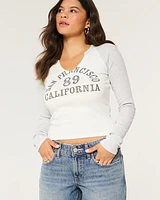 San Francisco Graphic Notch-Neck Baby Tee