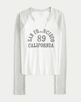 San Francisco Graphic Notch-Neck Baby Tee