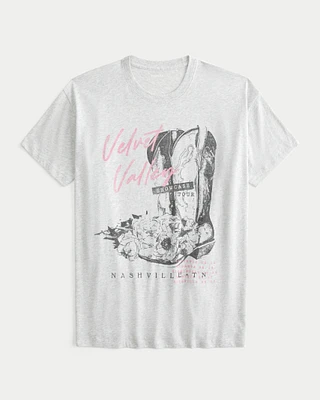 Oversized Velvet Valley Graphic Tee