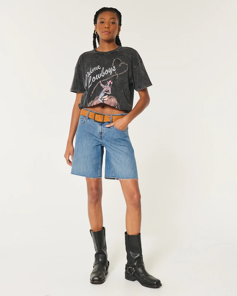 Oversized J'aime Cowboys Graphic Tee