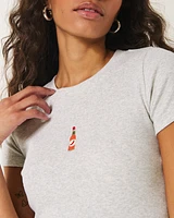 Ribbed Longer-Length Hot Sauce Graphic Baby Tee