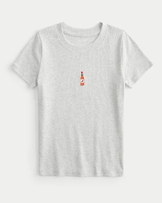 Ribbed Longer-Length Hot Sauce Graphic Baby Tee