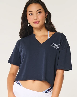 Oversized Laguna Wellness Club Graphic Tee