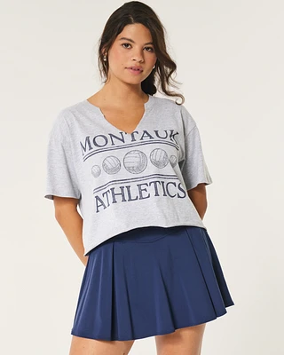Oversized Montauk Athletics Graphic Tee