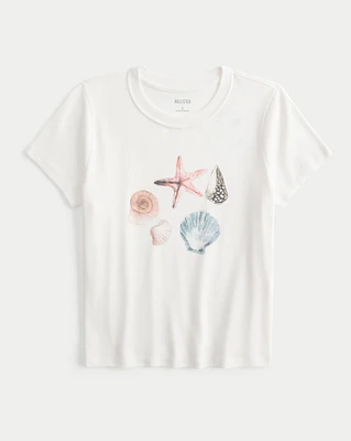 Shell Graphic Baby Tee