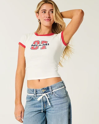 Ribbed Miami Graphic Baby Tee