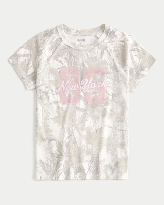 Camo New York Graphic Baby Tee