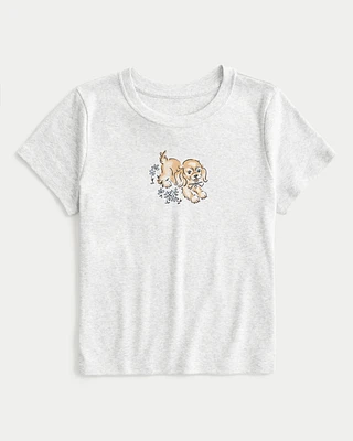 Puppy Graphic Baby Tee