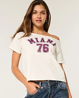 Easy Off-the-Shoulder Miami Graphic Tee