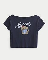 Easy Off-the-Shoulder Nantucket Graphic Tee
