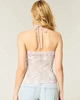 Los Angeles Graphic Camo Halter Top