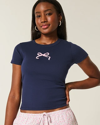 Bow Graphic Baby Tee