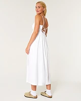 Poplin Babydoll Midi Dress