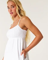 Poplin Babydoll Midi Dress