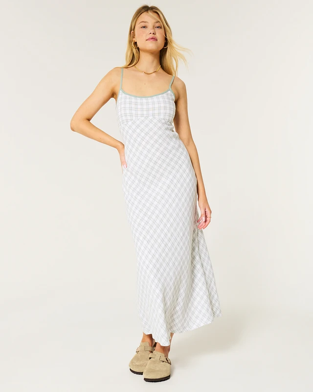 Hol Linen-Blend Open Back Slip Midi Dress | Liberty Center Hol Linen-Blend Open Back Slip Midi Dress | Liberty Center