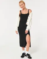 Sweater-Knit Bodycon Midi Dress