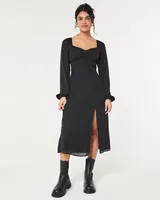 Long-Sleeve Midi Dress