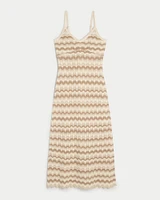 Crochet-Style Midi Dress
