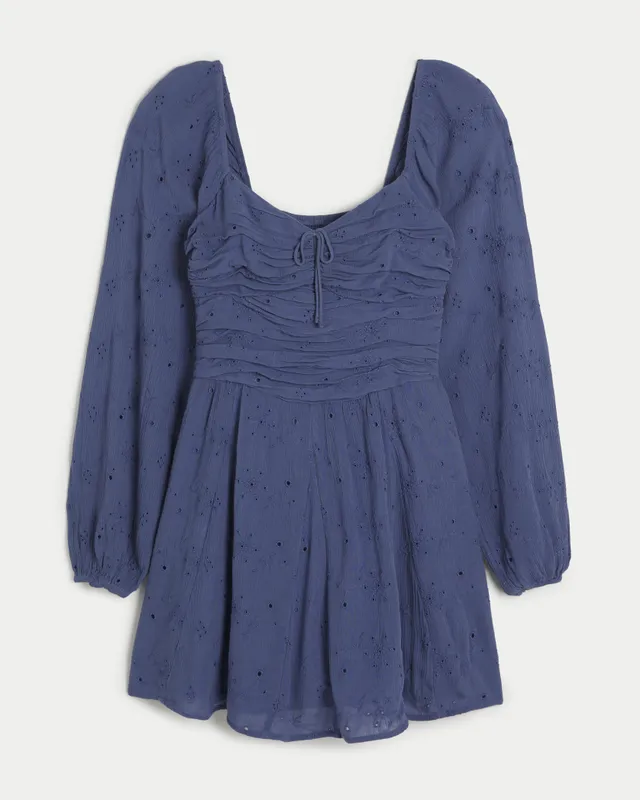 American Eagle aerie AE Puff-Sleeve Smocked-Waist Mini Dress AE Puff-Sleeve  Smocked-Waist Mini Dress 49.95