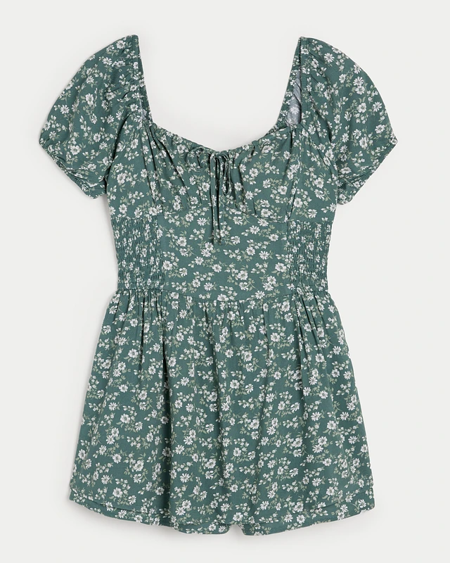 green palm print maxi dress Vintage Floral Chiffon Nightgown – ThisBlueBird main image 0
