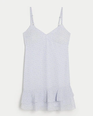 Ruffle Chiffon Mini Dress