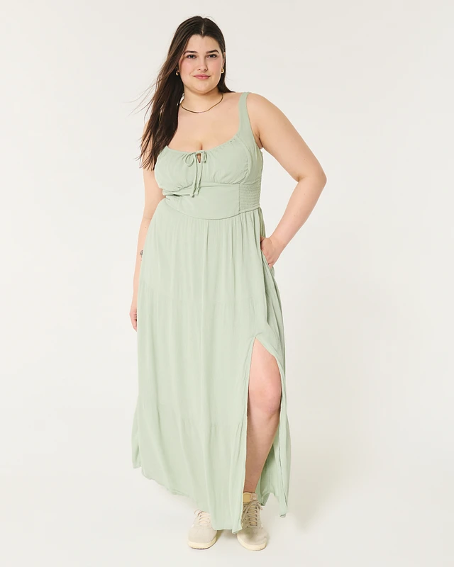 hollister sofia side smocked maxi dress | Dresses | Hollister Sidesmocked Hollister Sofia Side-Smocked Maxi Dress