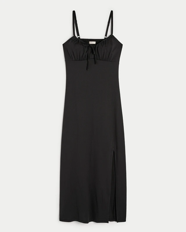 turquoise knee length dress Off-the-Shoulder Sheath Ruffled Midi Bridesmaid Dress in Turquoise main image 0