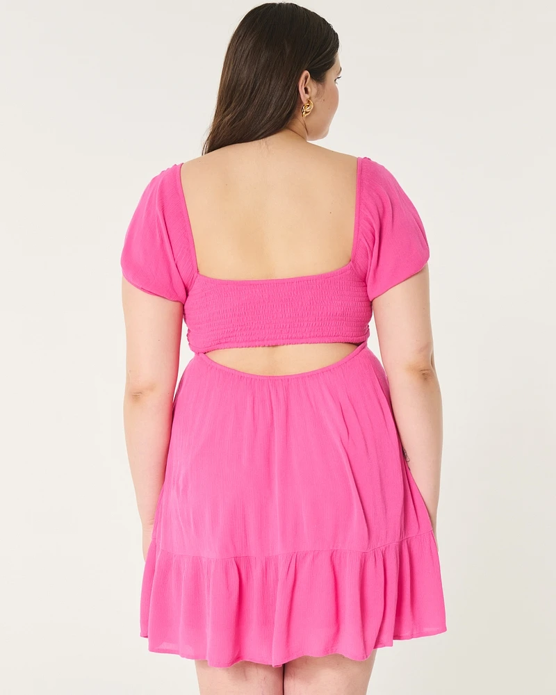 Open Back Babydoll Dress