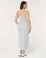 Crochet-Style Midi Dress