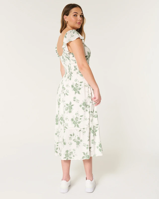 Hol Cinch Bust V-Waist Midi Dress | Liberty Center