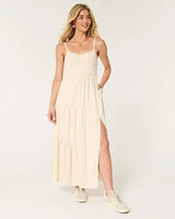 Linen Blend Maxi Dress