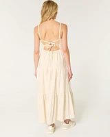 Linen Blend Maxi Dress