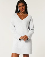 On/Off the shoulder Jersey Sweater Dress