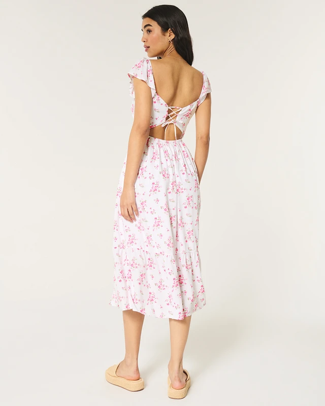 bodycon maxi dress with split Modal Halter-Neck Thigh-Split Maxi Dress in Black - 14