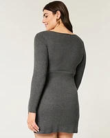 Sweater-Knit Skater Mini Dress