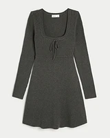 Sweater-Knit Skater Mini Dress