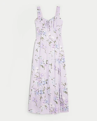 Hollister Sofia Side-Smocked Maxi Dress